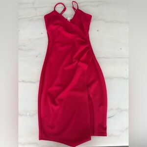 Streetwear Society Hot Pink Slit Dress - Size Small